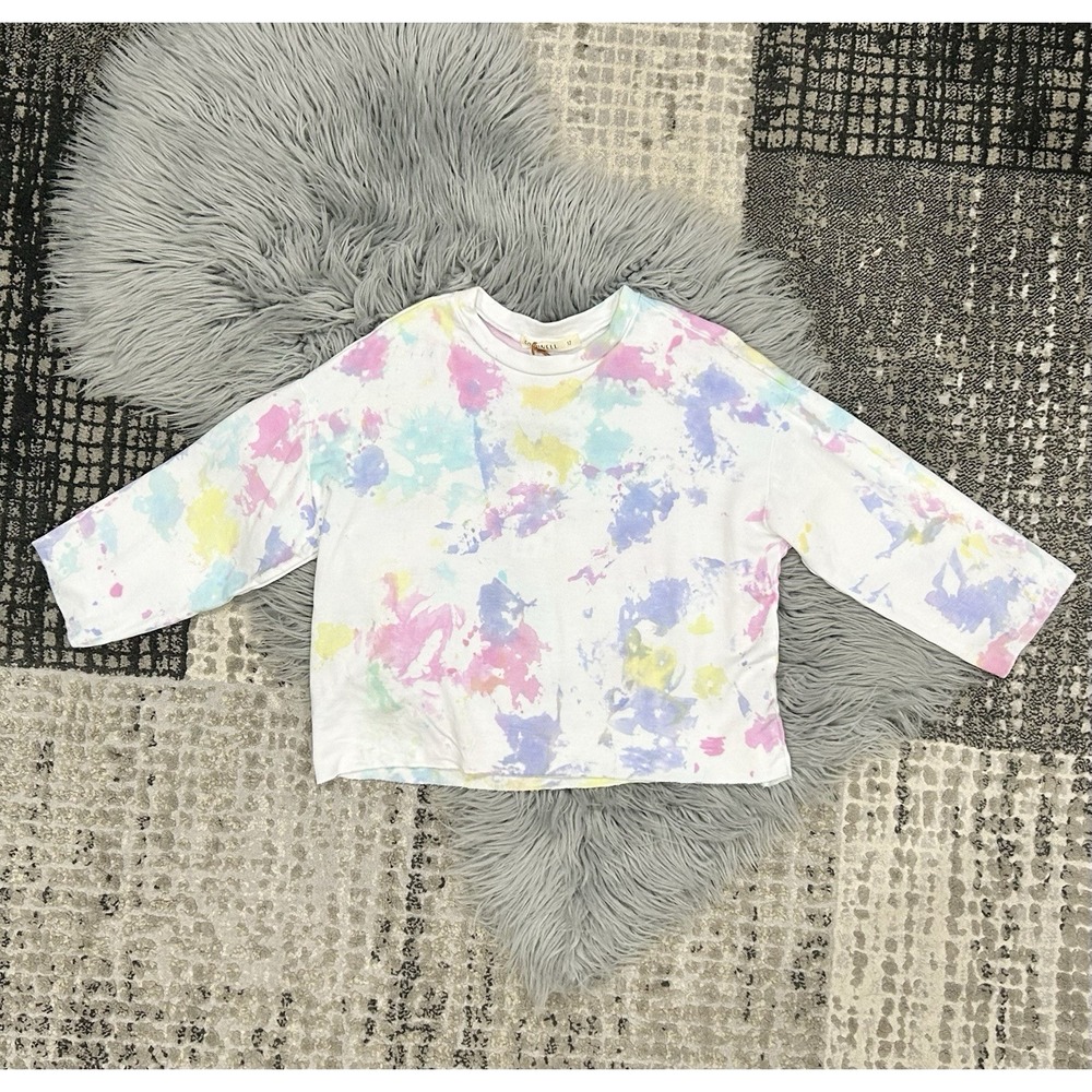 Fairwell Girls White Confetti Hermosa Pullover‎ Sweatshirt Size 12Y NWT $64